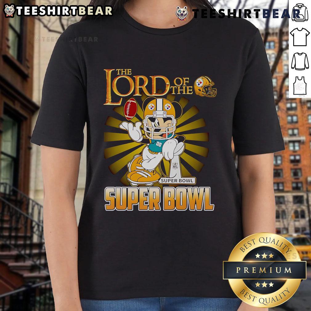 Top Mickey Mouse The Lord Of The Super Bowl Pittsburgh Steelers Ladies Tee Alt Text: Top Mickey Mouse The Lord of the Super Bowl Pittsburgh Steelers Ladies Tee featuring vibrant graphics and stylish design.