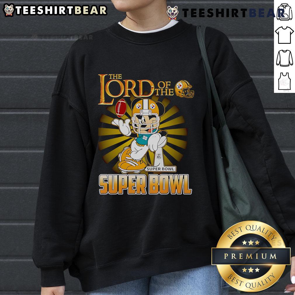 Top Mickey Mouse The Lord Of The Super Bowl Pittsburgh Steelers Sweatshirt Alt Text: Top Mickey Mouse The Lord of the Super Bowl Pittsburgh Steelers Sweatshirt featuring vibrant graphics and team colors.