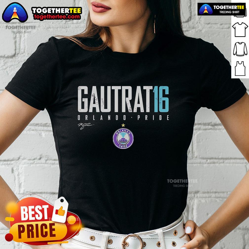 Top Morgan Gautrat 16 Orlando Pride Elite Ladies Tee Top Morgan Gautrat 16 Orlando Pride Elite Ladies Tee featuring vibrant team colors and stylish design for fans.