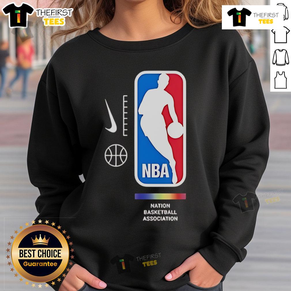 Top Nba Nation Basketball Association Pride Logo Sweatshirt Top NBA Nation Basketball Association Pride logo sweatshirt featuring vibrant colors and stylish design for fans.