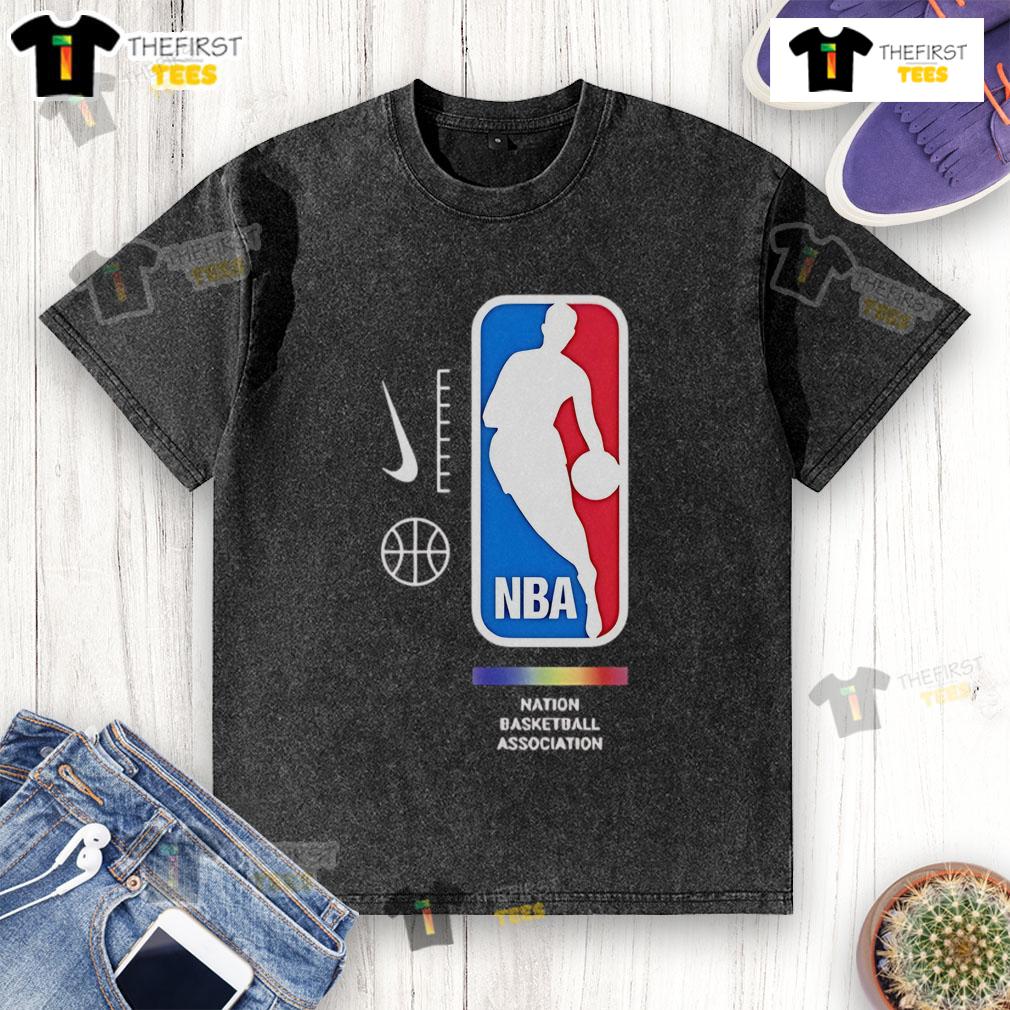 Top Nba Nation Basketball Association Pride Logo Washed T Shirt Alt Text: Top NBA Nation Basketball Association Pride Logo on a stylish washed t-shirt, perfect for fans and casual wear.
