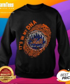 Cozy Top New York Mets 'It's In My DNA' sweatshirt featuring team colors and logo, perfect for fans and casual wear.
