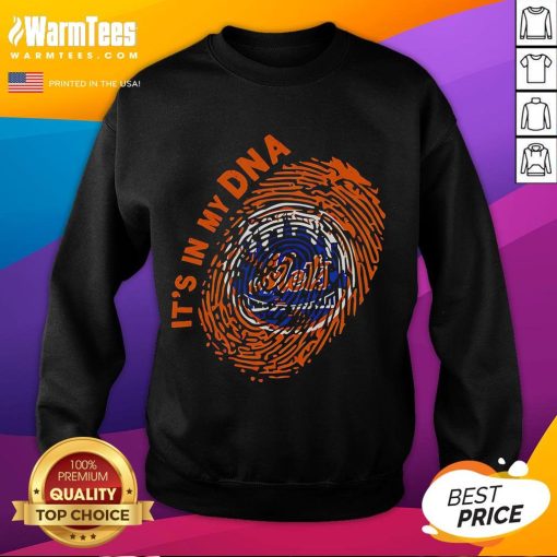 Cozy Top New York Mets 'It's In My DNA' sweatshirt featuring team colors and logo, perfect for fans and casual wear.