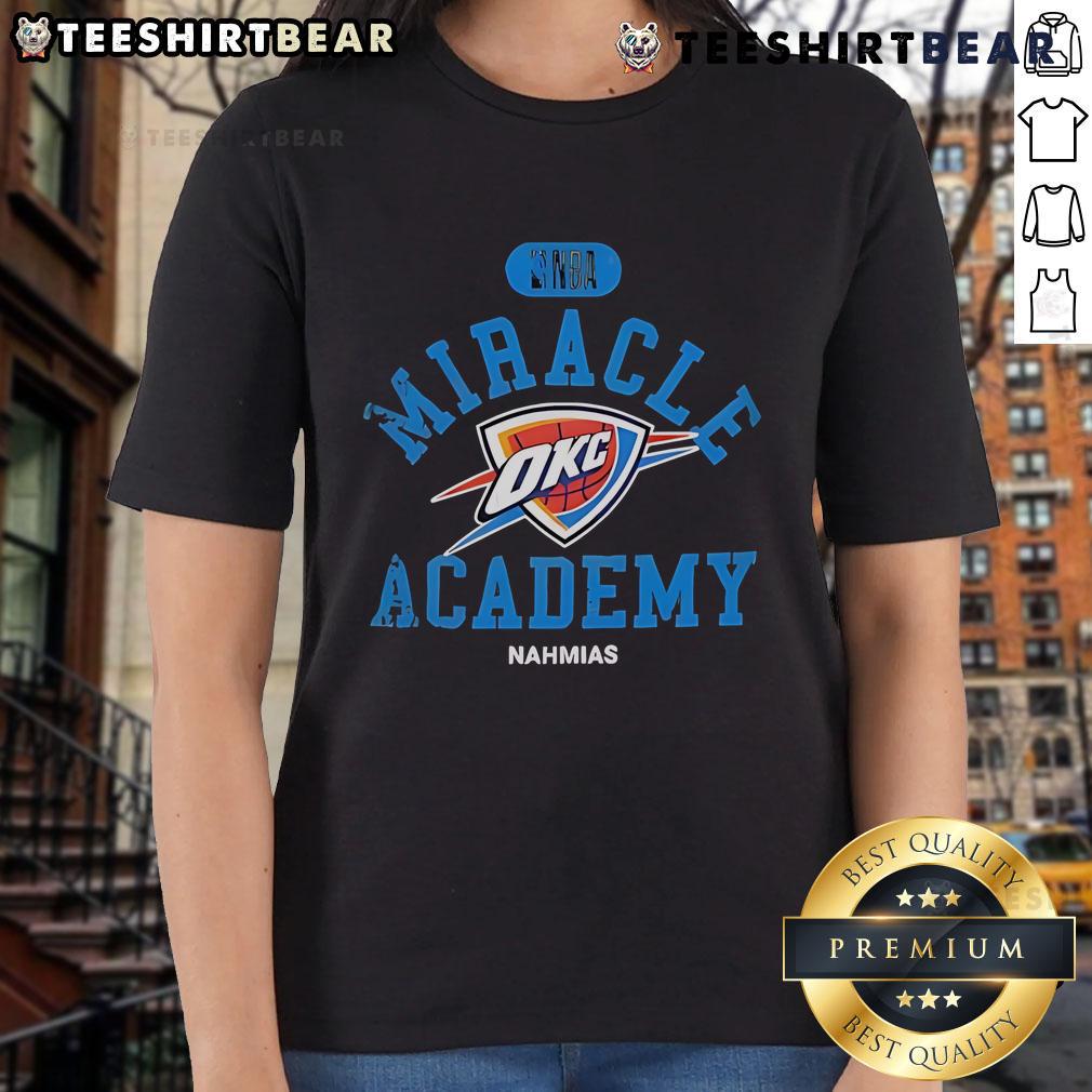 Top Oklahoma City Thunder Miracle Academy Nba Collection Ladies Tee Alt Text: Oklahoma City Thunder Miracle Academy ladies' tee featuring team colors and logo, perfect for NBA fans.