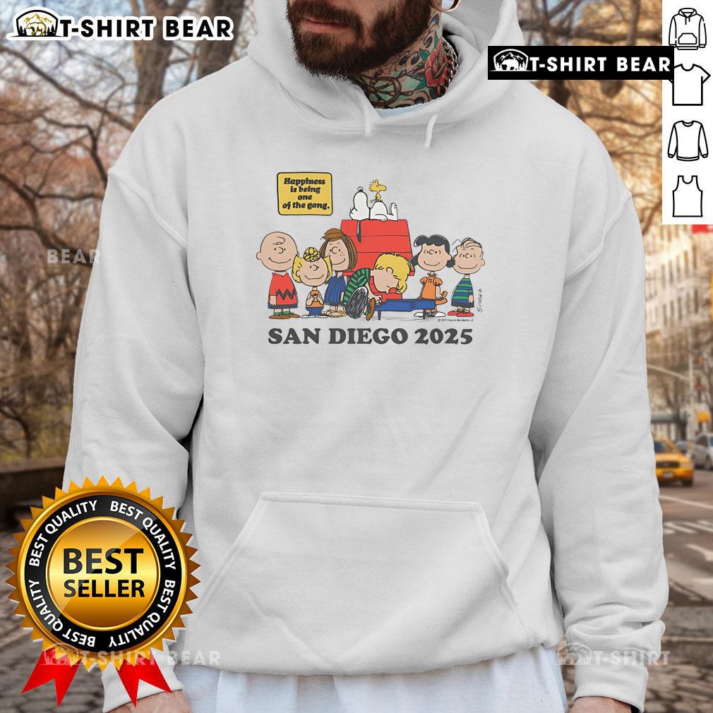 Top Peanuts Happinesss Is Being One Of The Gang San Diego 2025 Hoodie Top Peanuts Happiness hoodie featuring a colorful design, perfect for fans in San Diego 2025.