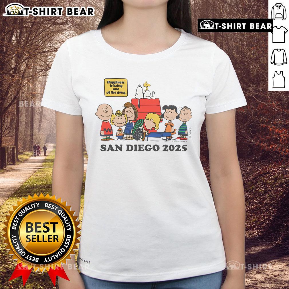 Top Peanuts Happinesss Is Being One Of The Gang San Diego 2025 Ladies Tee Top Peanuts Happiness is Being One of the Gang San Diego 2025 ladies tee featuring vibrant graphics and a stylish design.
