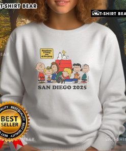Top Peanuts sweatshirt featuring 'Happiness is Being One of the Gang' design, perfect for fans in San Diego 2025.
