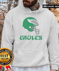 Alt Text: Stylish Philadelphia Eagles E-A-G-L-E-S pullover hoodie for fans, featuring the team's logo in vibrant colors.
