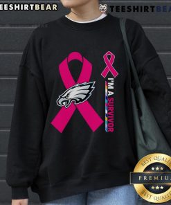 Top Philadelphia Eagles X Cancer Awareness 'I'm a Survivor' sweatshirt featuring vibrant team colors and inspiring message.