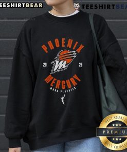 Top Phoenix Suns Mercury WNBA Playoffs 2025 sweatshirt featuring team logos and vibrant colors for fans.