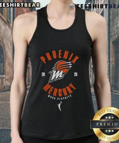 Top Phoenix Suns Mercury WNBA Playoffs 2025 tank top featuring vibrant team colors and logo for fans and athletes.