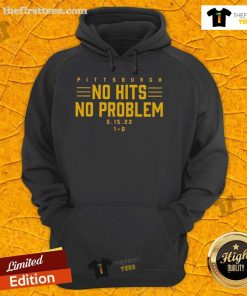 Alt Text: Top Pittsburgh No Hits No Problem Hoodie in black, featuring a stylish design perfect for fans and casual wear.