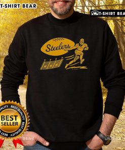 Vintage Pittsburgh Steelers football sweatshirt showcasing classic team logo and colors, perfect for fans and collectors.