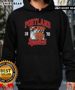 Vintage 1970 Portland basketball hoodie showcasing retro style and vibrant colors, perfect for fans and collectors.