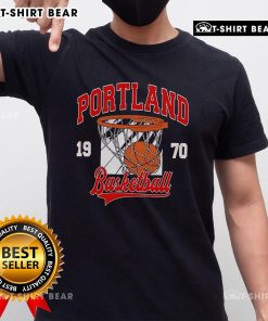 Top Portland Basketball Vintage 1970 T-Shirt featuring retro design and classic sports style for basketball fans.