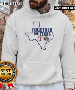Top Pray For Texas Rangers hoodie featuring a Houston, Texas logo map design, perfect for baseball fans.