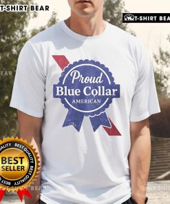 Top Proud Blue Collar American T-Shirt featuring bold graphics and a comfortable fit, perfect for patriotic wear.