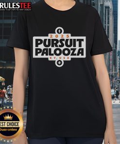 Top PursuitPalooza 2025 logo on a stylish ladies tee, showcasing vibrant design for event enthusiasts and participants.