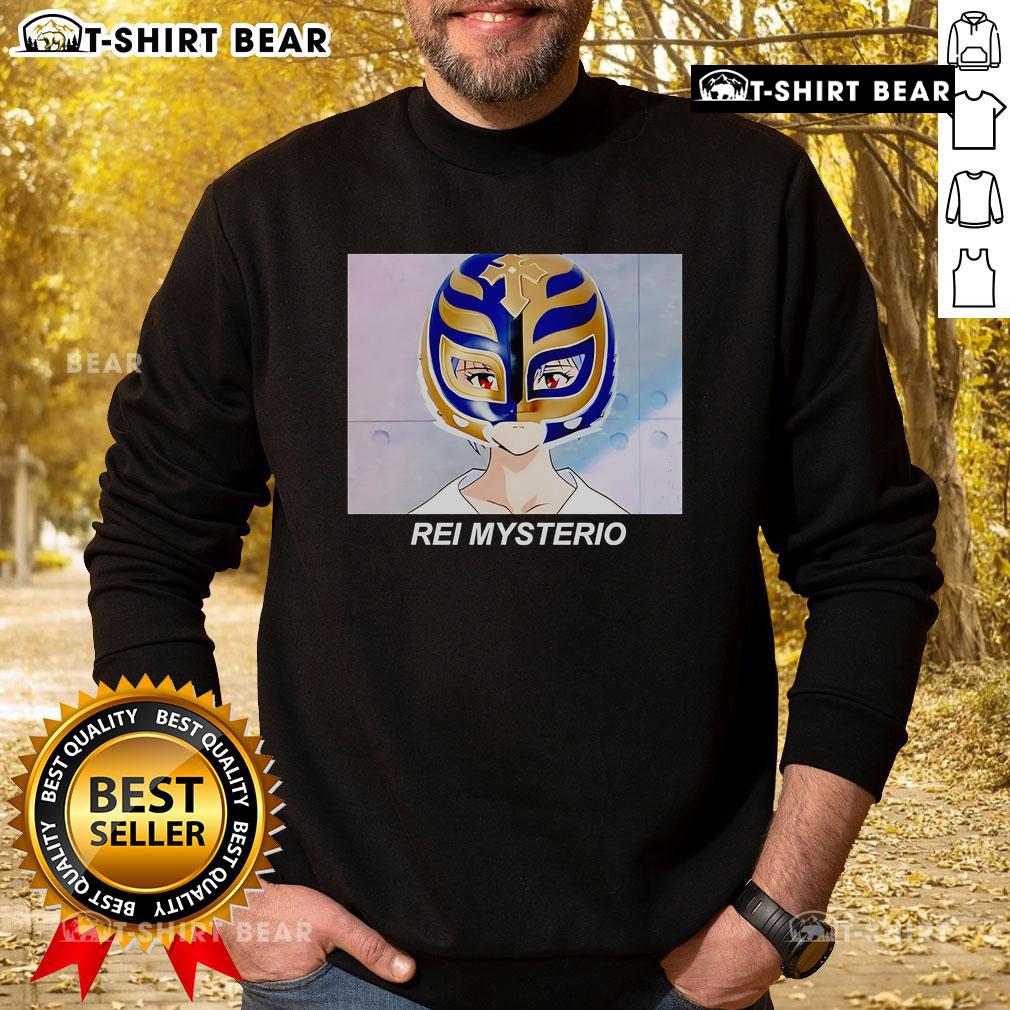 Top Rei Mysterio Rei Ayanami Anime Sweatshirt Alt Text: Top Rei Mysterio Rei Ayanami anime sweatshirt featuring vibrant graphics and a cozy design for fans.