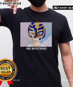 Alt Text: Top Rei Mysterio Rei Ayanami anime T-shirt featuring vibrant graphic design and stylish fit for fans.