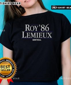 Top Roy Lemieux 86 Montreal Ladies Tee featuring a stylish design for fans of hockey and vintage sports apparel.