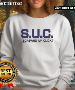 Top S.U.C. Screwed Up Click sweatshirt featuring a bold graphic design, perfect for streetwear and casual style enthusiasts.