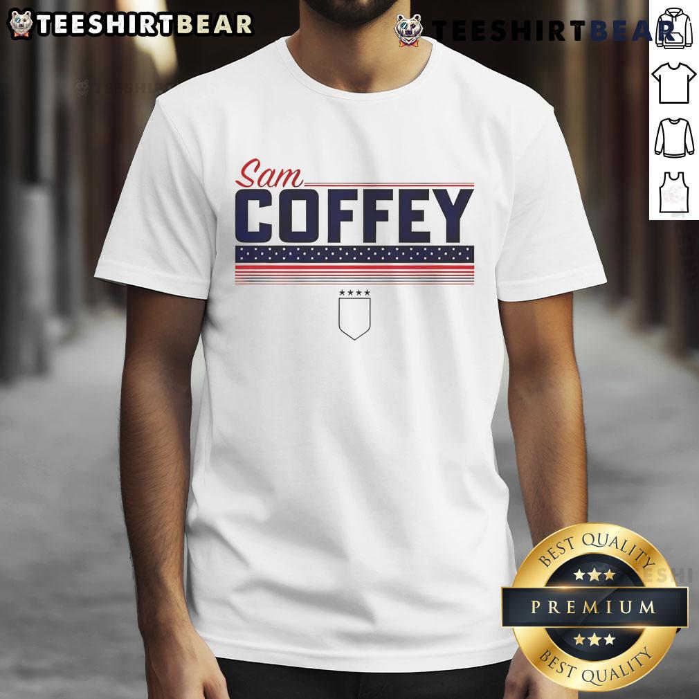 Top Sam Coffey Stripe Uswntpa T Shirt Stylish Top Sam Coffey Stripe USWNTPA T-Shirt featuring bold stripes and a comfortable fit for soccer fans.