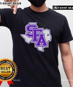 Alt Text: Top SFA Primary Logo Texas T-Shirt featuring vibrant colors and bold design for Stephen F. Austin University fans.