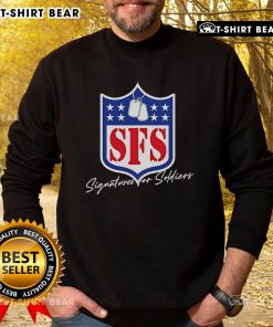 Alt Text: Top Signatures for Soldiers Gridiron Logo Sweatshirt featuring a bold design and comfortable fit for sports fans.