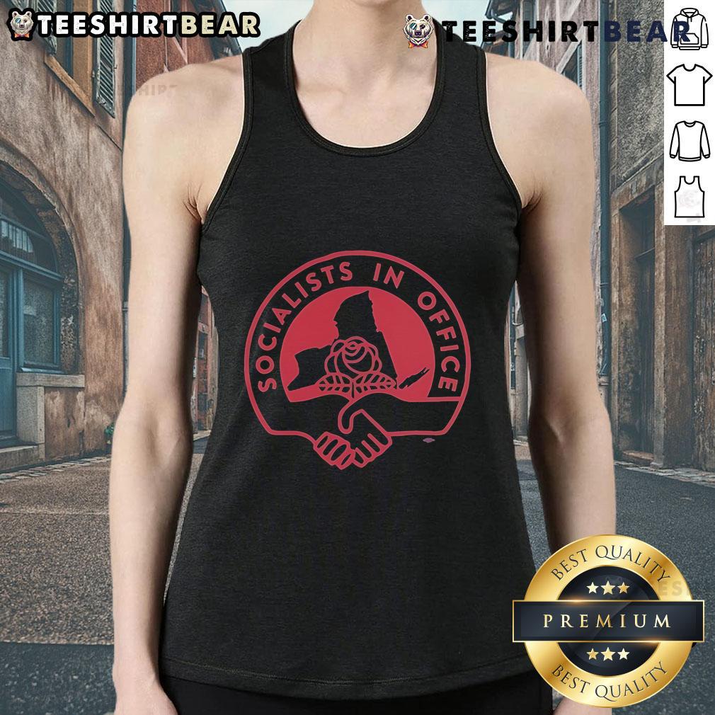 Top Socialists In Office Tank Top Top Socialists in Office tank top featuring bold graphics and a trendy design for political apparel enthusiasts.