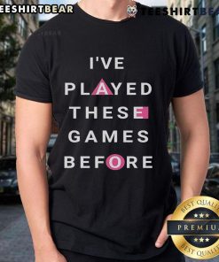 Alt Text: Top Squid Game 3 'I've Played These Games Before' T-Shirt featuring vibrant graphics and a stylish design.