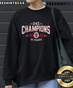 Alt Text: Top Stade Toulousain 24X Champions de France 2025 sweatshirt in stylish design, perfect for rugby fans and collectors.