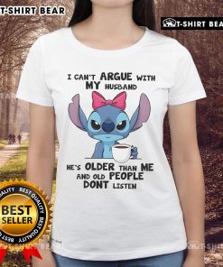 Top Stitch I Can't Argue With My Husband Ladies Tee in stylish design, perfect for casual outings and expressing humor.