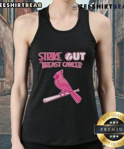 Top Strike Out Breast Cancer St. Louis Cardinals tank top featuring team colors and logo, perfect for supporting the cause.