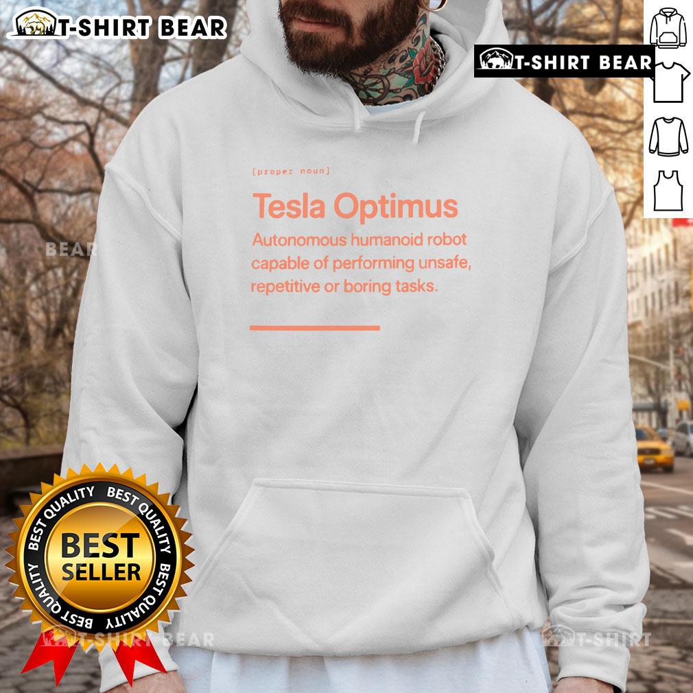 Top Tesla Optimus Botsplained Hoodie Alt Text: Stylish Top Tesla Optimus Botsplained Hoodie featuring a unique design, perfect for tech enthusiasts and Tesla fans.
