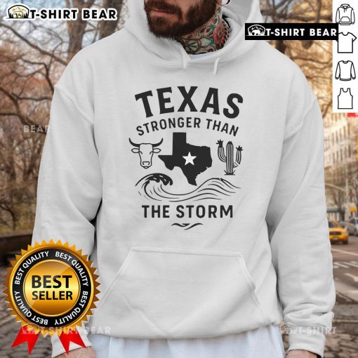 Top Texas Stronger Than The Storm Hoodie for men, showcasing resilience and style in a comfortable design.