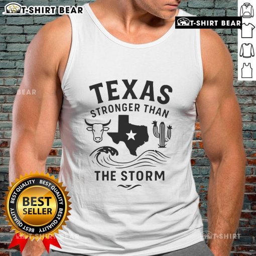 Top Texas Stronger Than The Storm Tank Top featuring bold design and stylish fit for Texas pride enthusiasts.