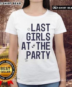 Top the Beaches Last Girls at the Party Ladies Tee featuring vibrant colors and fun summer vibes.
