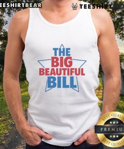 Model wearing a stylish Top-The-Big-Beautiful-Bill tank top, showcasing its vibrant colors and comfortable fit.