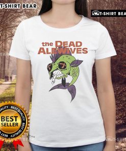Top The Dead Alewives Ladies Tee featuring vibrant graphic design and comfortable fit, perfect for fans of the series.