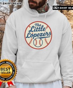 Top The Little Lopezers Baseball Logo Hoodie featuring a vibrant logo on a stylish hoodie, perfect for fans and players.