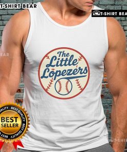 Top The Little Lopezers Baseball Logo Tank Top featuring a vibrant design for baseball fans and casual wear.