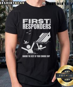 Top The Mary Jo Pehl Show First Opinion Responders T-Shirt featuring vibrant design and logo for fans of the show.