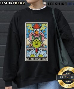 Cozy Top The Scientists Tarot Sweatshirt featuring unique tarot card designs, perfect for science and tarot enthusiasts.