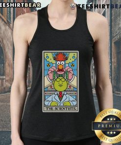 Top-The-Scientists-Tarot-Tank-Top featuring colorful tarot card designs on a comfortable tank top for science enthusiasts.