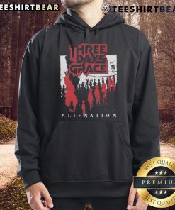 Alt Text: Top Three Days Grace Alienation 2025 Tour Hoodie featuring bold logo and stylish design for fans.