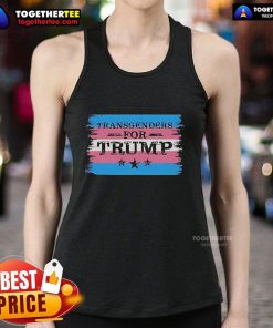 Top Transgenders for Trump tank top featuring bold design, perfect for supporters showcasing their pride and political views.