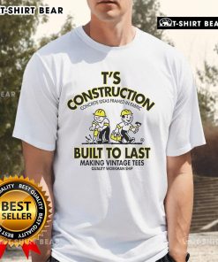 Top T's Construction concrete ideas t-shirt, framed in fabric, designed for durability and style in construction apparel.