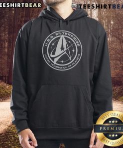 Top U.S.S. Enterprise United Federation of Planets hoodie featuring iconic starship design and vibrant colors.