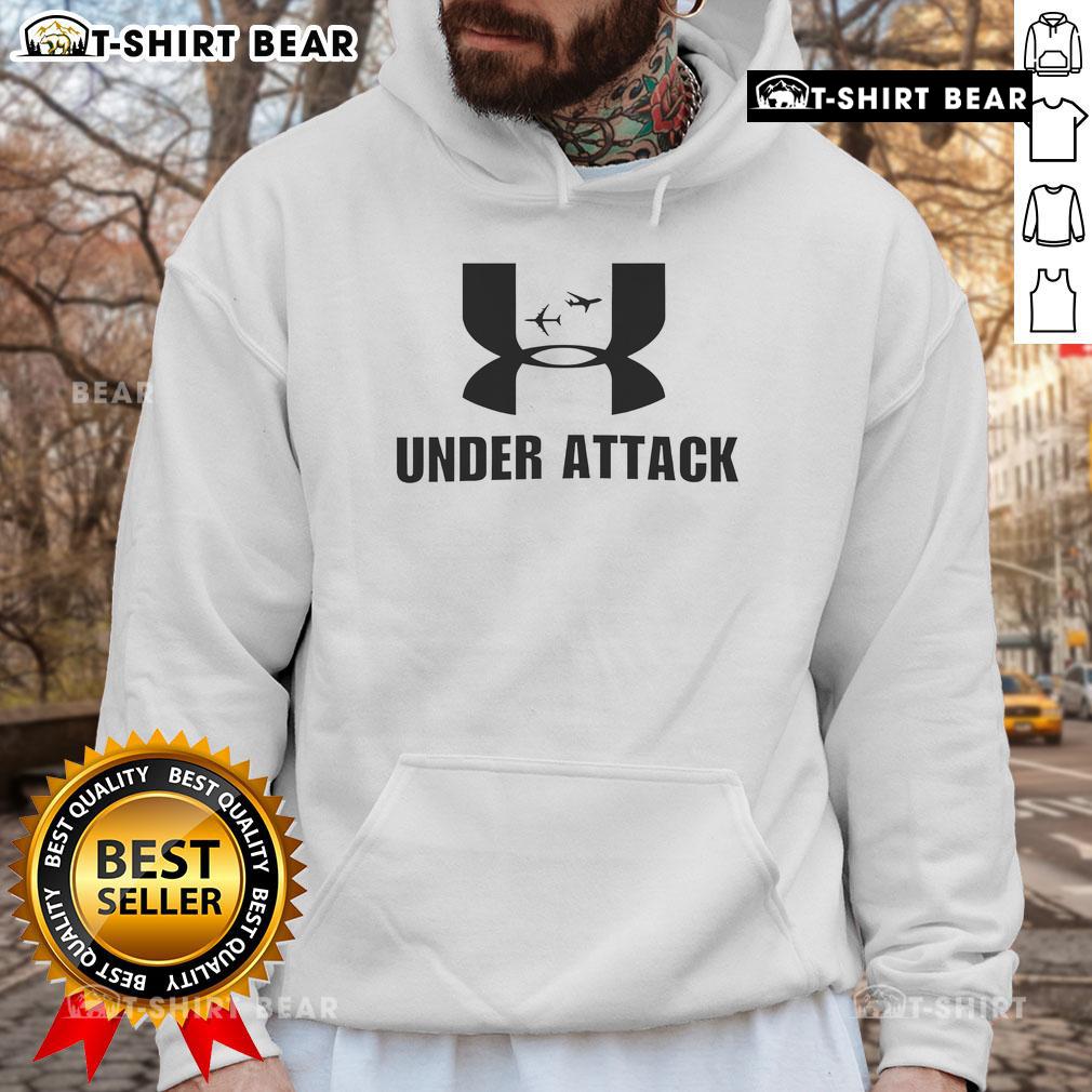 Top Under Attack 911 Logo Hoodie Top Under Attack 911 logo hoodie featuring a bold graphic design, perfect for casual wear and expressing support.